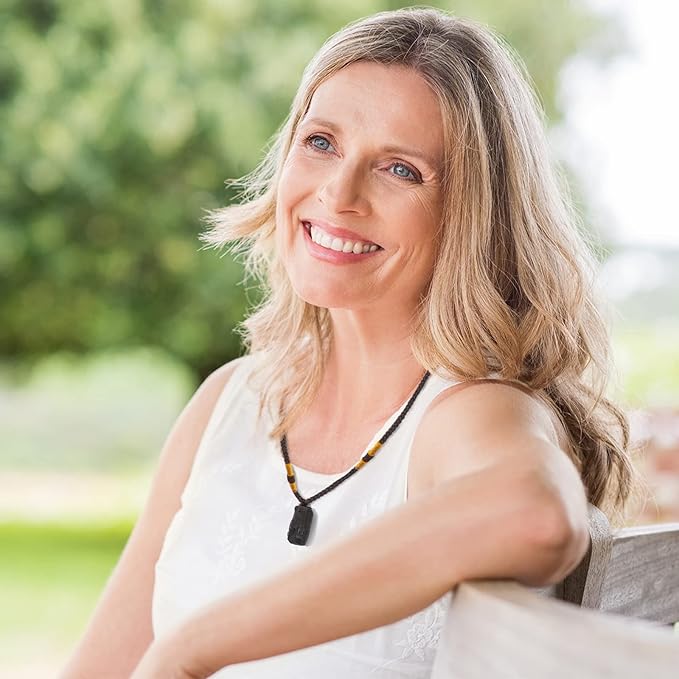 QianCannaor Protection Crystals and Healing Stones, Black Tourmaline Necklace, Selenite Tower,Smokey Quartz Sphere,Black Obsidian Healing Crystals Set for Meditation Accessories,Witchcraft Supplies