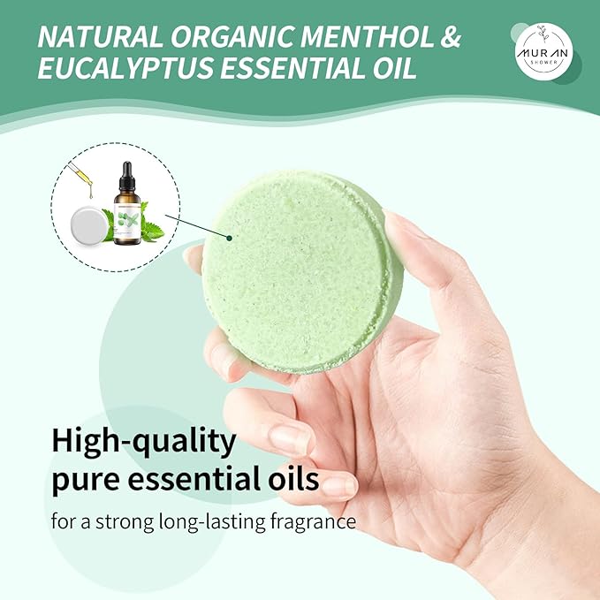 Shower Steamers Aromatherapy 15-Pack Shower Bombs Gifts for Wife, Organic Menthol & Eucalyptus for Shower Natural Essential Oil, Birthday Day Gifts for Wife Her Him Women Men Bath Stress Relief
