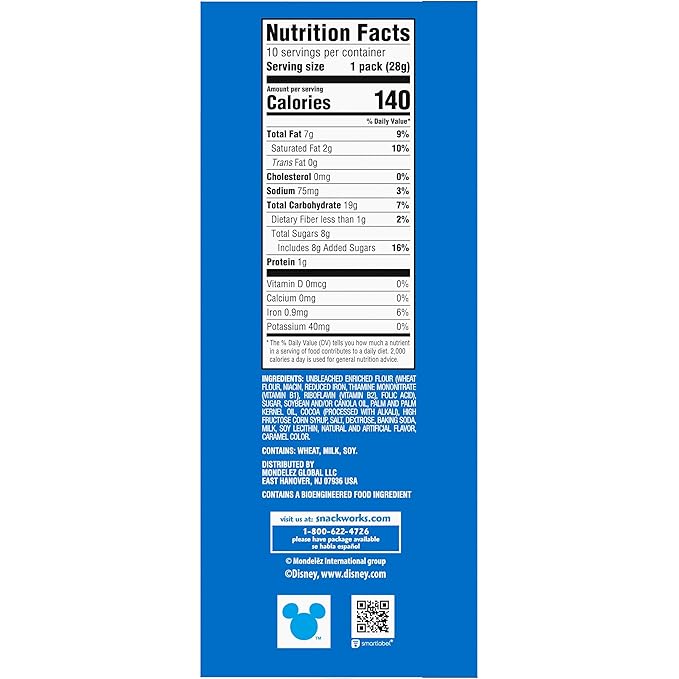 CHIPS AHOY! Mini Original Chocolate Chip Cookies, 10 Snack Packs