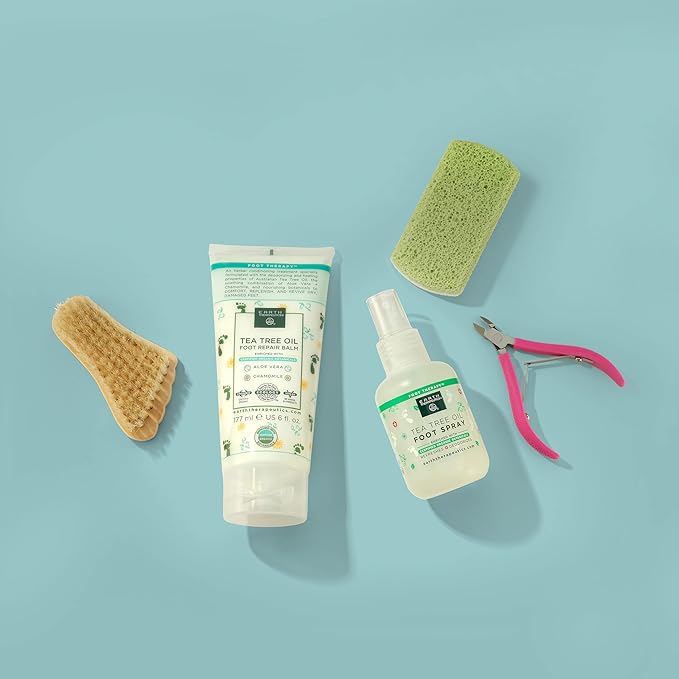 Earth Therapeutics Tea Tree Oil Foot Balm – Australian Tea Tree Oil w/Aloe Vera & Chamomile – Hydrates, Softens & Conditions Dry Cracked Feet, Heel and Calluses – Soothe Irritated Skin – 6 Oz