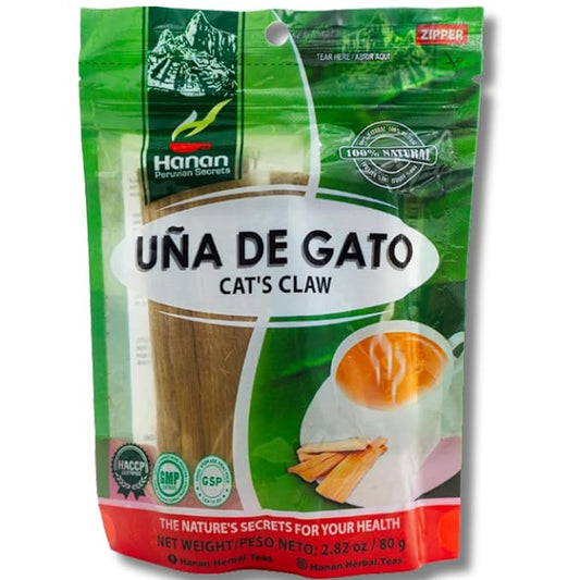 Hanan Te de Uña de Gato 80g - Cat’s Claw Loose Leaf Tea for Joint Support, Mobility & Well-Being, Natural Herbal Tea from Peru (2.82oz)