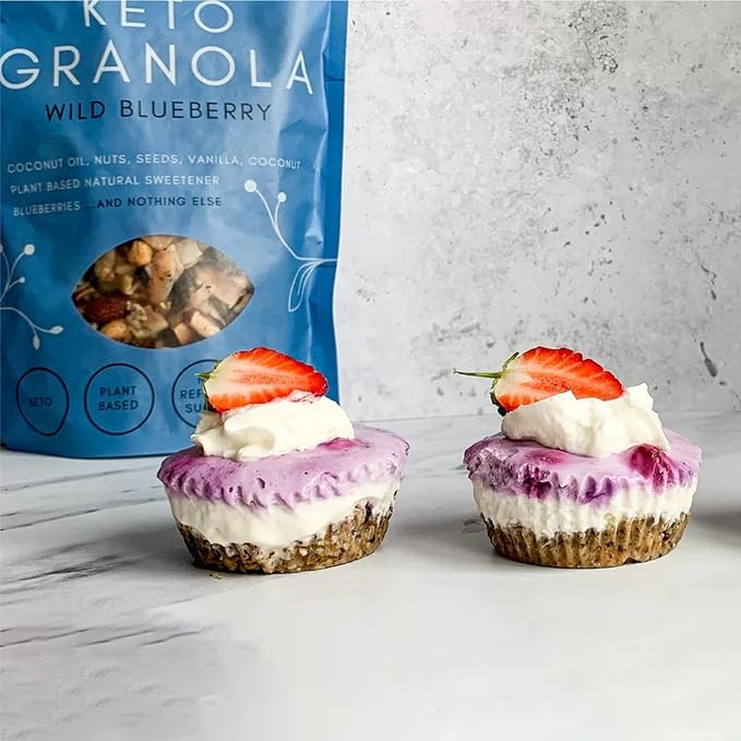 Keto Hana Wild Blueberry Keto Granola Keto Diet Vegan Grain Free Dairy Free Plant Based No Refined Sugars Gluten Free 2g Net Carbs Breakfast Cereal - 11oz