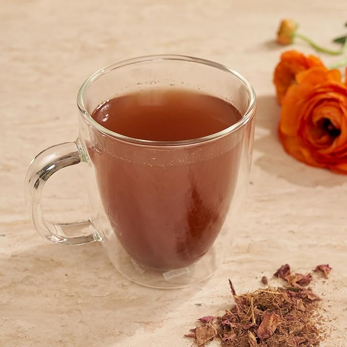 Divya's Heart Opening Tea, Ayurvedic Herbal Tea with Ashoka, Rose Petals, and Cardamom for Balance, Love, and Grief, Caffeine Free, Organic, Non-GMO, Ayurvedic, Loose Leaf Tea