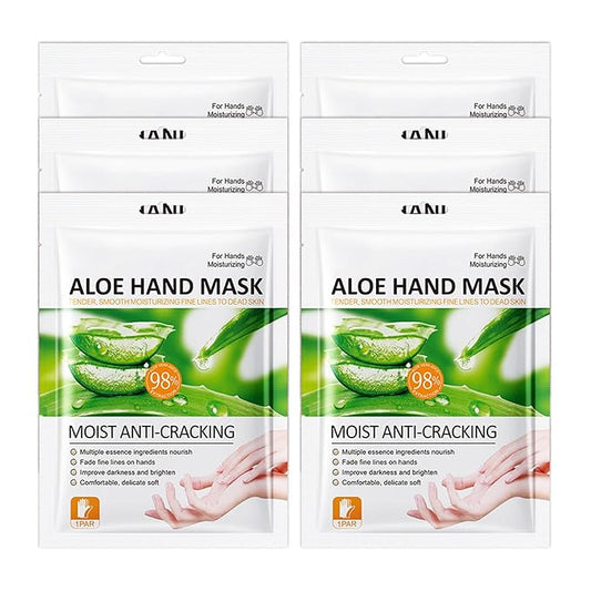 Hand Masks Moisturizing Gloves,6 Pairs Hydrating Hand Peel Masks Gift Set for Dry Cracked Hands Care,Long-lasting and Non-greasy Hand Moisturizer Gloves for Women N