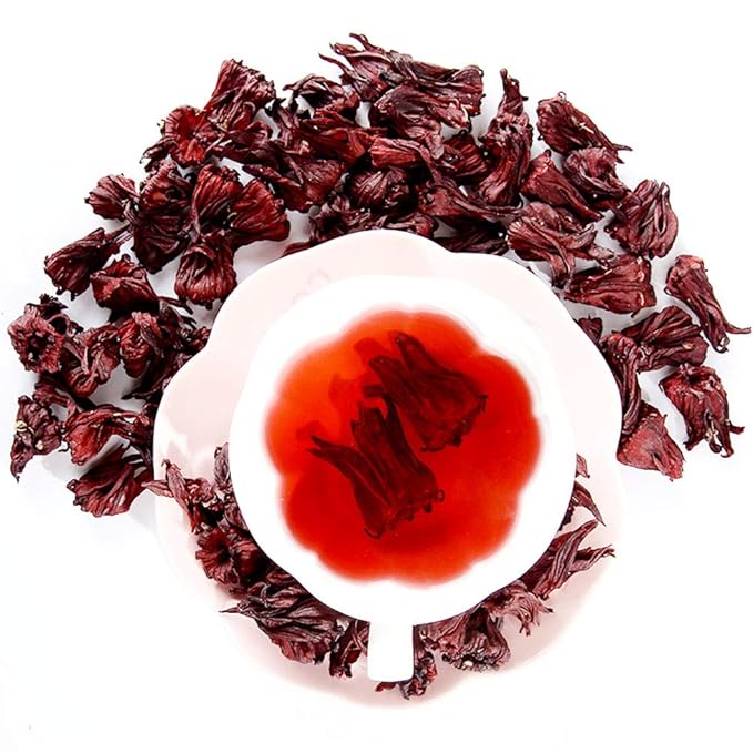 Plant Gift Roselle Hibiscus, Hibiscus Tea, Hibiscus Flowers Roselle Tea, 100% Natural Roselle Whole Flowers - Non-GMO - Caffeine-free - 50G/1.76oz