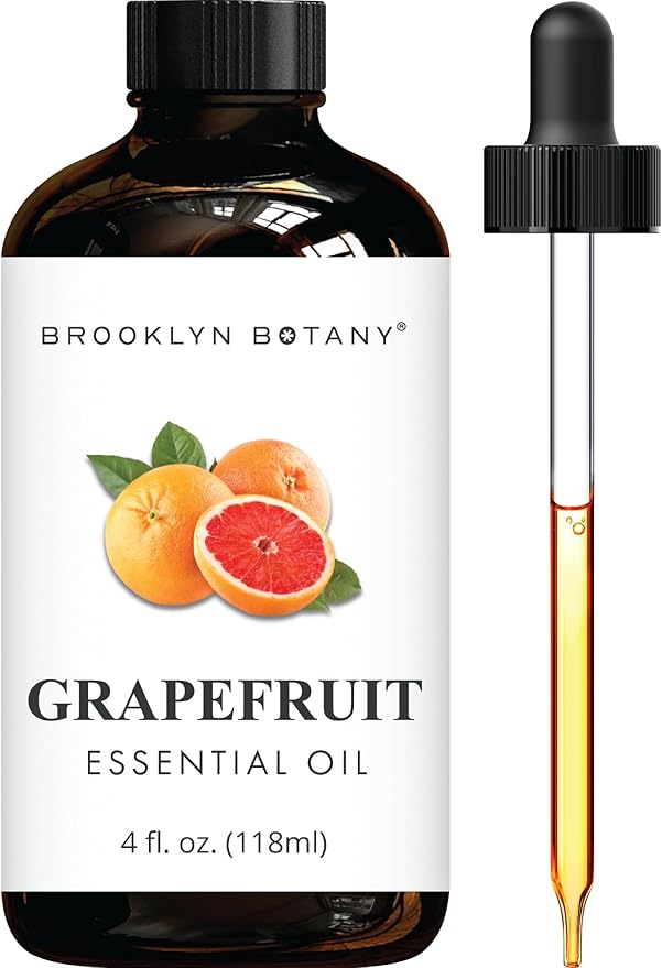Brooklyn Botany Grapefruit Essential Oil - Huge 4 Fl Oz - 100% Pure and Natural - Premium Grade with Dropper - for Aromatherapy and Diffuser