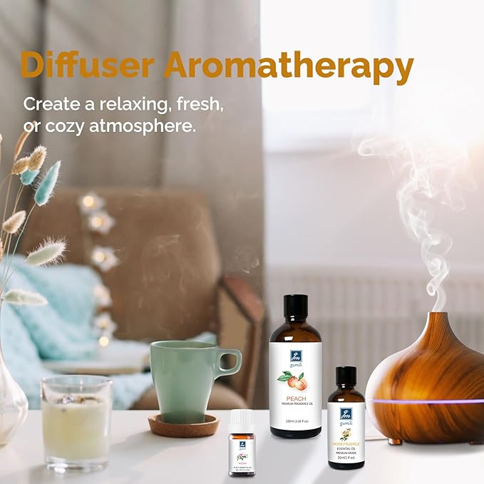 Jasmine Essential Oil - Pure Organic Jasmine Oil for Skin, Hair, Diffuser, Spray, Roll On, Body, Massage - Floral Scent, 10mL