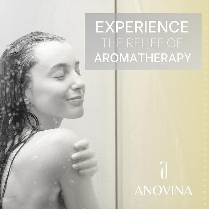 Anovina Lavender Shower Steamers USA Made – Calming Aromatherapy Shower Bombs – Relaxation & Self-Care – Lavender Gifts for Women and Calming Gifts for Women, Perfect for Home & Holiday Wellness