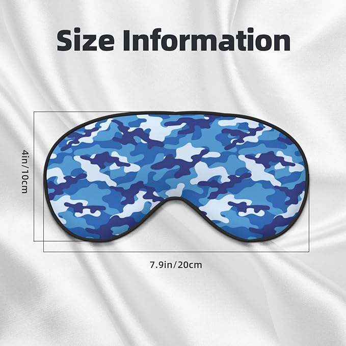 Abstract Blue Camouflage Sleeping Eye Mask Eye Mask for Sleeping Soft Comfort Eye Shade Blackout Eye Cover for Deep Rest Travel Nap Meditation