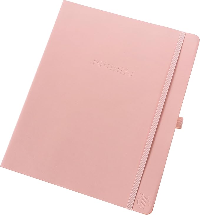 Graphique Apollo Vegan Leather Journal | Hardcover Notebook | 192 Lined Pages | Inner Pocket, Pen Loop, Elastic Closure | Work, Diary, Notes | 8” x 10”