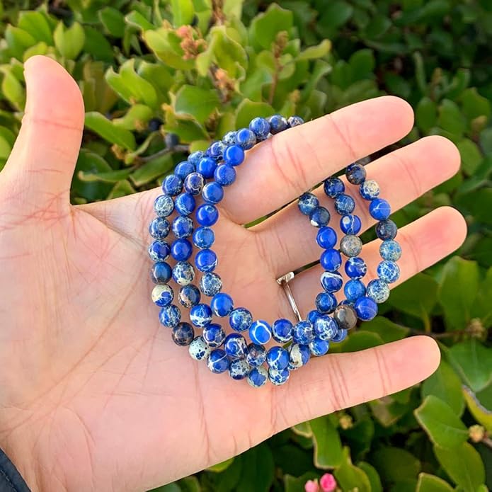 Adabele 1pc Natural Stretch Gemstone Bracelet 6mm (0.24 Inch) Bead 7" 7.5" 8 inch Healing Crystal Quartz Energy Chakra Jewelry Women Birthday Gift