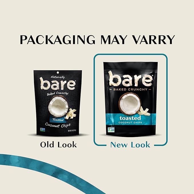 Bare Baked Crunchy, Toasted Coconut, 2.7 Ounce (Pack of 6)