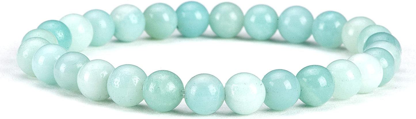 Cherry Tree Collection - Small, Medium, Large Sizes - Gemstone Beaded Bracelets For Women and Men - 6mm Round Beads