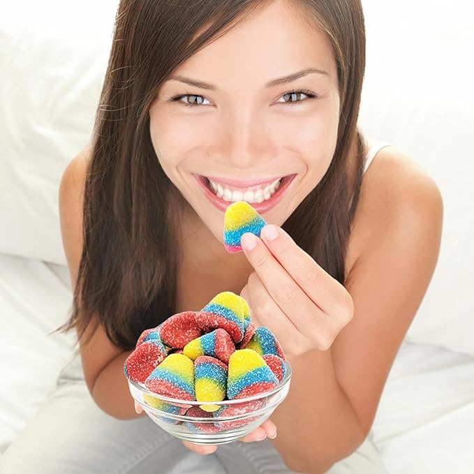 Fruidles Tropical Gummy Drops Candy, Delicious Sugar Coated Fruit Flavors Gummies (2.2 Pounds)