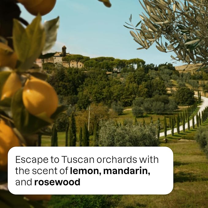 ATTITUDE Scented Room and Air Freshner Spray, for Home and Bathroom, Natural Origin Ingredients, Vegan, Citrus Scent, Tuscan Getaway, 8 Fl Oz