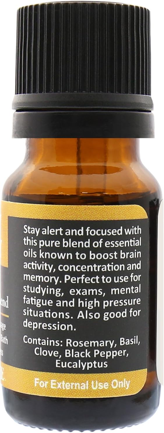 Plantlife Study Buddy Aromatherapy Essential Oil Blend - Straight from The Plant 100% Pure Therapeutic Grade - No Additives or Fillers - Made in California 10 ml