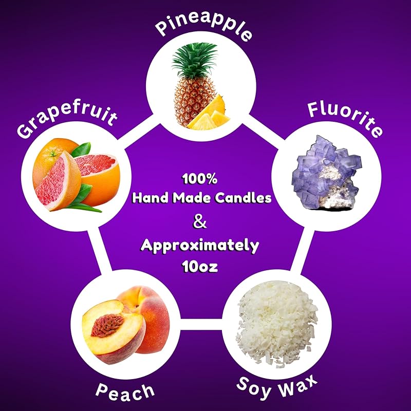 222 Angel Number Candle, 10oz, Crystal candle, 100% Soy Wax & Phthalate-Free Fragrance candles, Gifts candles for women, Angel Number Gift, Healing Candle, Spiritual Candle