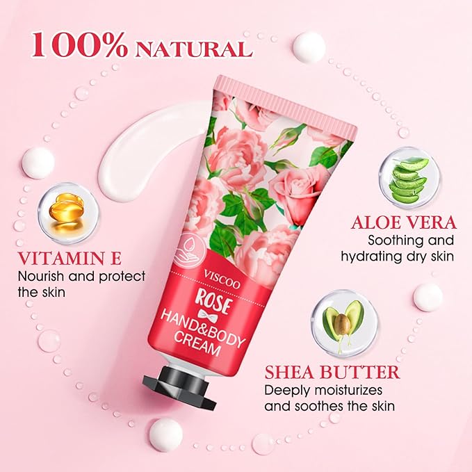 7 Pack Hand Cream Gifts Set for Women,Hand Lotion for Birthday Gifts for Women Teengirls,Bridesmaid Gifts,Thank You Gifts,Mini Moisturizing Hand Lotion Travel Size in Bulk for Dry Cracked Hands