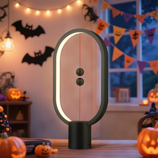 Heng Balance Light, USB Powered LED Table lamp, Creative, Magnetic Switch Night Light, dimmable Eye Protection Table lamp, Used for Gifts, Decoration Bedside, Dormitory and Office(Black)