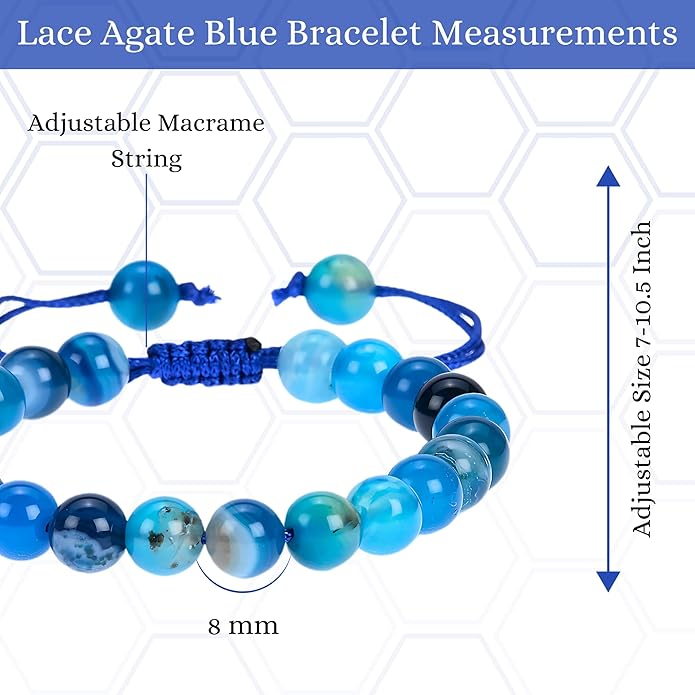 Energy Protection Crystal Handmade Adjustable Bead Bracelet Perfect for Men, Women’s Gift - Gemstone Healing Stretch Bracelet Pulsera Para Hombre Mujer Stocking Stuffer