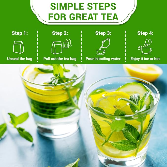 Spearmint Leaf Herbal Tea - Caffeine Free, 40 Tea Bags