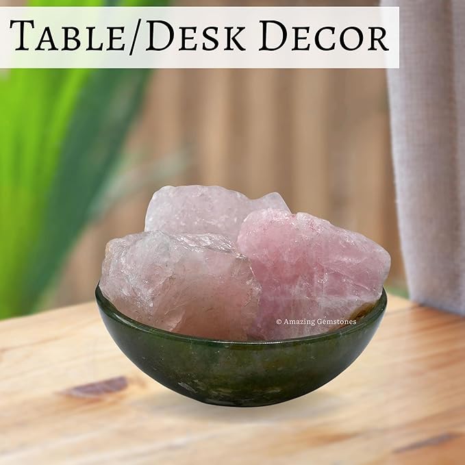 Amazing Gemstone 2 Pieces Rose Quartz Raw Crystals and Healing Stones, Natural Rocks for Tumbling and DIY Raw Stones and Crystals