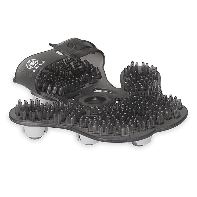 Gaiam Restore Hand-Held Rolling Massager, Palm-Shaped Roller Glove with Seven 360-degree Stainless Steel Roller Balls, Arms, Chest, Thigh, Back & Neck Massager to Reduce Sore Muscles