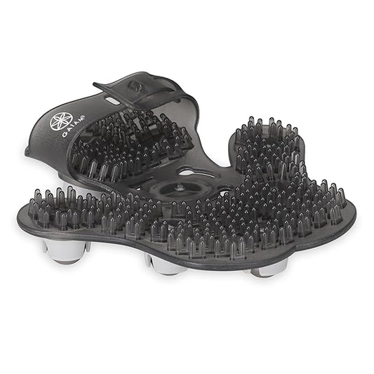 Gaiam Restore Hand-Held Rolling Massager, Palm-Shaped Roller Glove with Seven 360-degree Stainless Steel Roller Balls, Arms, Chest, Thigh, Back & Neck Massager to Reduce Sore Muscles