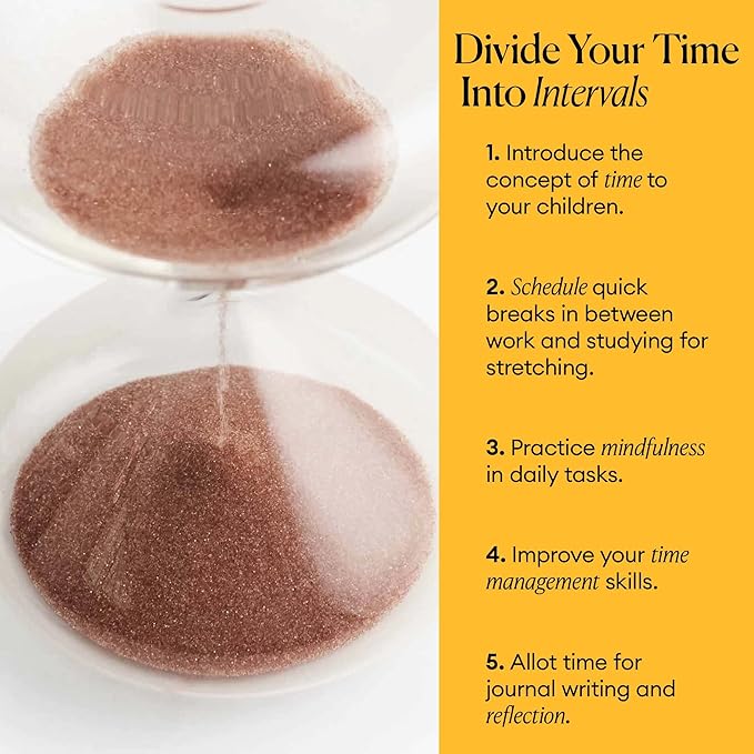 Intelligent Change Mindful Focus 5-Minute Hourglass Sand Timer, Desk Timer for Productivity and Time Management, Minimalist Hourglass Timer, Decorative Gifts, 3.3 (L) x 2.9 (W) inches