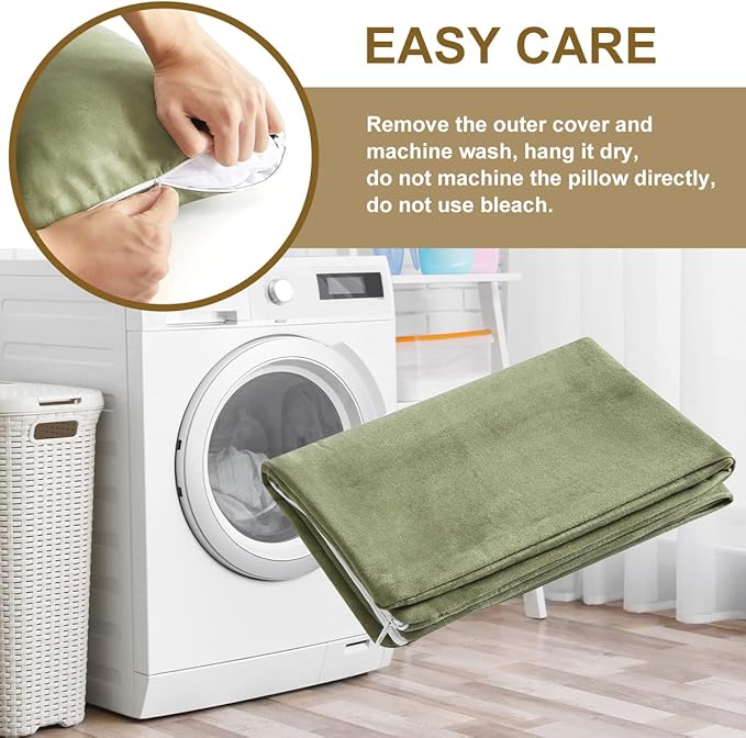 Ivellow Memory Foam Travel Pillow Compressible Camping Pillow for Sleeping Shredded Memory Foam Pillow Compact Firm Supportive Travel Pillow for Adults Kids Outdoor Hiking Essential Gear Green-M