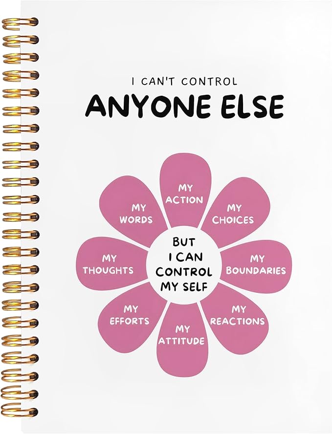 BearCake Notebook Journal, Blue Floral Notebook for Women,Journal for Women, Aesthetic Office Supplies Hardcover Spiral Notebook 5.5x8.3 641