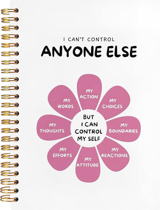 BearCake Notebook Journal, Blue Floral Notebook for Women,Journal for Women, Aesthetic Office Supplies Hardcover Spiral Notebook 5.5x8.3 641