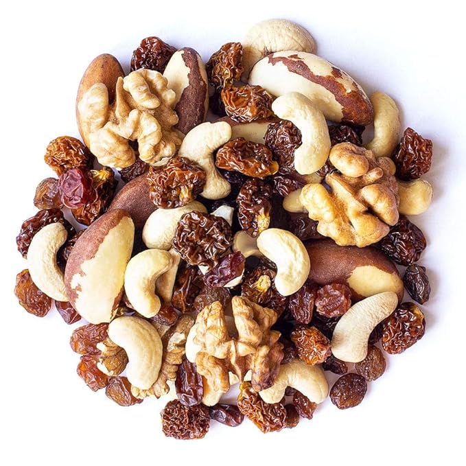 Food to Live Organic Energy Trail Mix, 1 Pound — Non-GMO and Raw Nuts and Berries including Cashews, Golden Berries, Raisins, Walnuts, and Brazil Nuts. Non-Irradiated, Vegan Superfood, Bulk