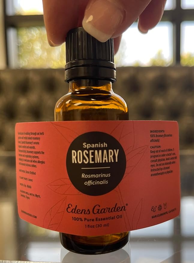 Edens Garden Rosemary- Spanish Essential Oil- 100% Pure Premium Grade, Undiluted, Natural, Therapeutic, Aromatherapy, The Best for Diffuser, Candle, Laundry, Humidifiers 30 ml (1 fl oz)