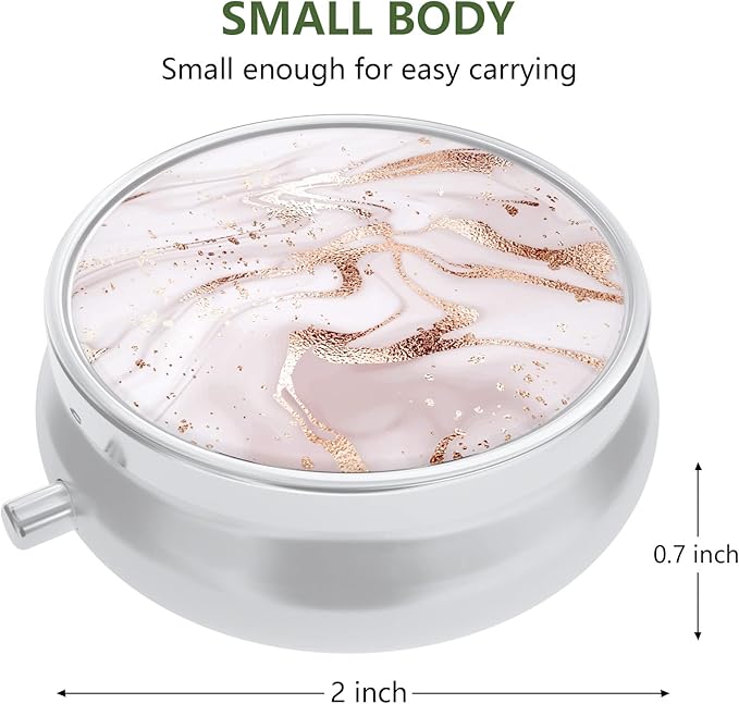 3 Pack Pill Box, Small Pill Case for Purse & Pocket, Cute Travel Medicine Organizer, Portable Medicine Container Holder to Hold Vitamins, Medication, Fish Oil & Supplement, Pink Flowers Leopard