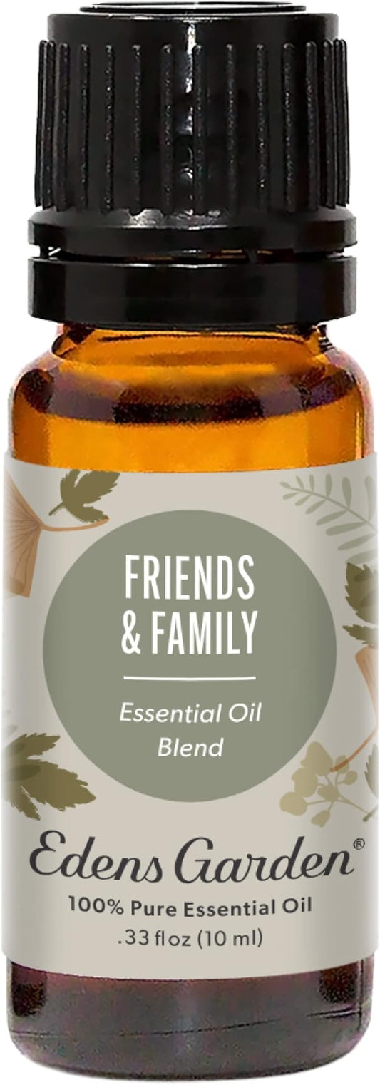 Edens Garden Friends and Family Essential Oil Blend- 100% Pure Premium Grade, Undiluted, Natural, Therapeutic, Aromatherapy, The Best for Diffusing, Candle, Laundry, Humidifiers 10 ml (.33 fl oz)