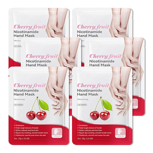 Hand Mask Moisturizing Gloves 6 Pack,Hydrating Hand Mask for Women,Soft Gloves for Dry Cracked Skin B