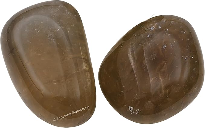 Amazing Gemstone Smoky Quartz Crystals and Healing Stones Tumbled - 1000+ Carats Smoky Quartz Stone, Natural Healing Stones for Energy Balance, Stress Relief - Polished Gems Rocks