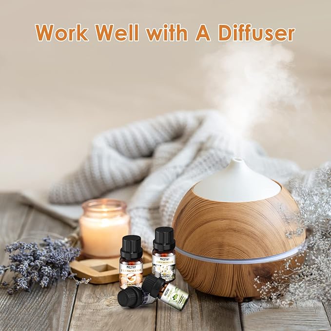 Essential Oils Set - 40 Pcs Premium Essential Oil Kit for Candle Making, Diffusers, Massages, Aromatherapy, Skin Care - Lavender, Eucalyptus, Peppermint, Tea Tree, Sandalwood Aromatherapy Oils