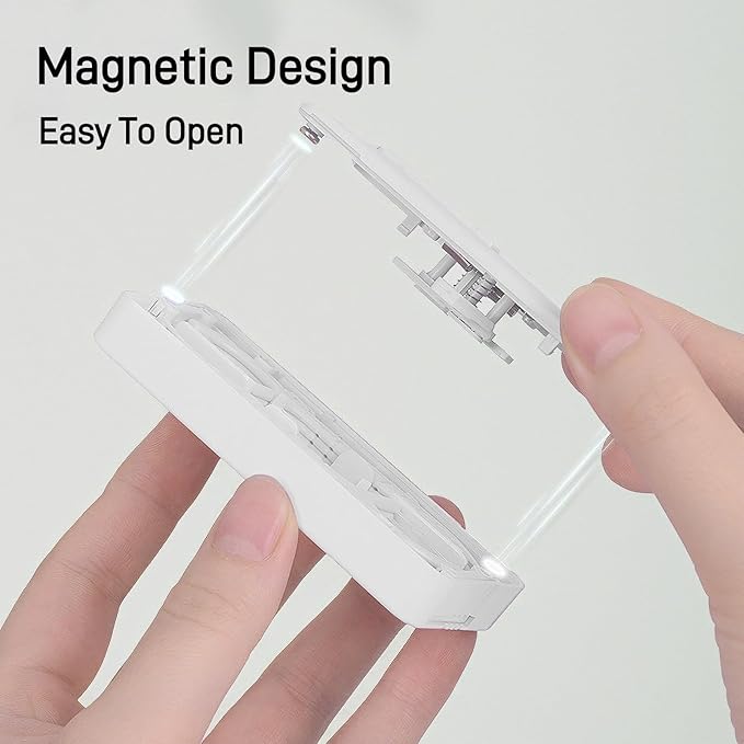 Holy Rose Portable Dental Floss Picks Dispenser 3 Case, Dual-Line Flossers – Travel Teeth Cleaning Holder - Mint Flavor Flossing Toothpicks Effective Oral Care Tool (White)