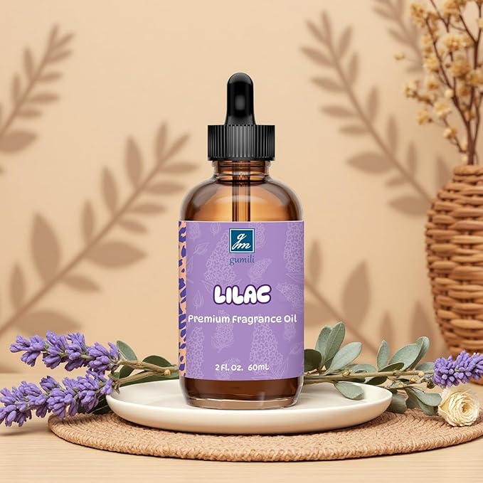 Lilac Fragrance Oil 2 Oz, Natural Scent Oil for Home Essential Oils Diffuser, Candle Making, Soap Making, DIY Body Oils, Perfume, Body Mist, Spray - Floral Scent