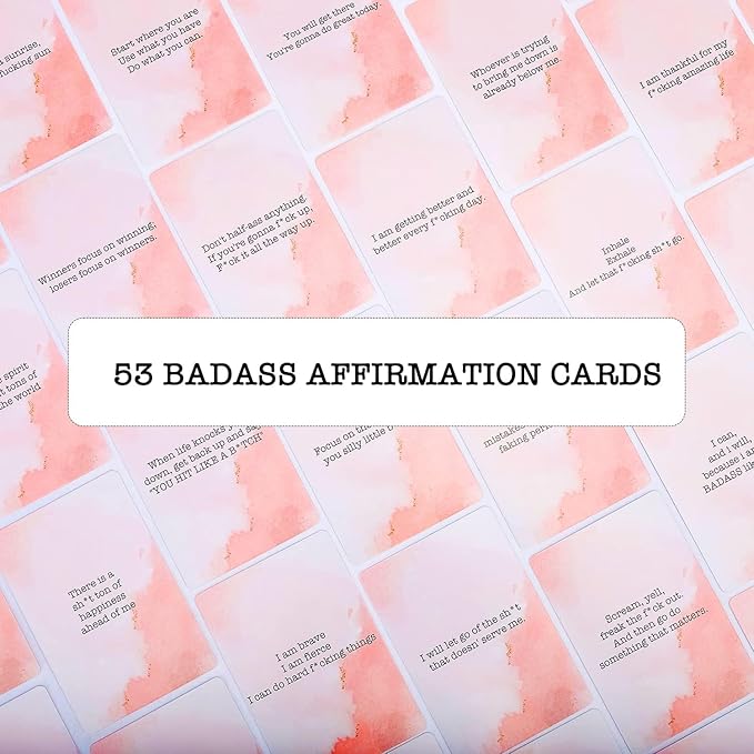 Badass Affirmation Cards - Daily Motivational and Inspirational Cards for Women