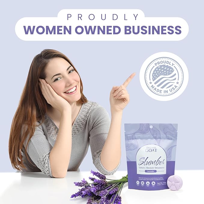 TLG Slumbers Shower Steamers Aromatherapy 7 Pack – USA Made with Extra Menthol, Lavender Essential Oil – Relaxing Shower Bombs for Sleep, Stress Relief & Spa – Gift for Men & Women
