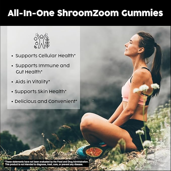 15in1 Mushroom Gummies with Lion's Mane Turkey Tail Cordyceps Reishi Chaga Sweet Toot Maitake Meshima Poria Cocos Shiitake Tremella, Oyster Agaricus Mushrooms for Men and Women Supplement - 2Pack