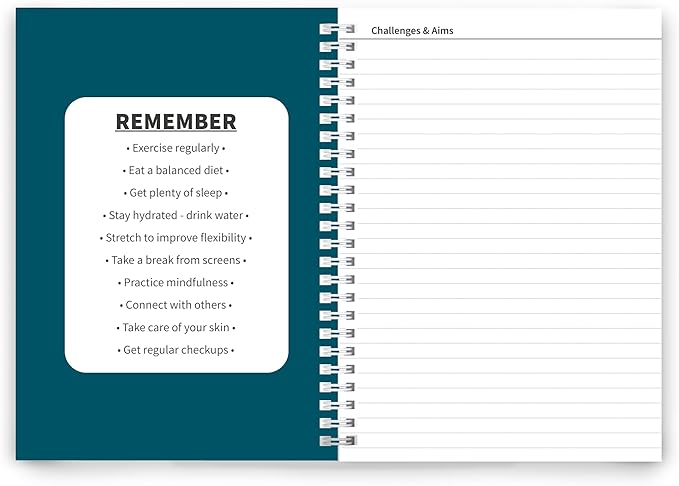 Better Health - Exercise, Nutrition & Wellness Journal - Stay healthy with our handy, simple tracking charts - A5 size with 104 undated pages - For A Happier, Healthier Life (Teal)