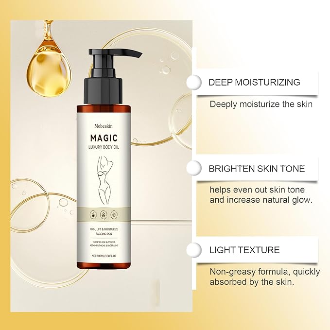Magic Body Firming Oil,Deep Hydration,Anti-Wrinkle & Tightening skin Treatment，glow remedy oil firm and tighten,Body oil for woman in shower with Vitamin E(1)