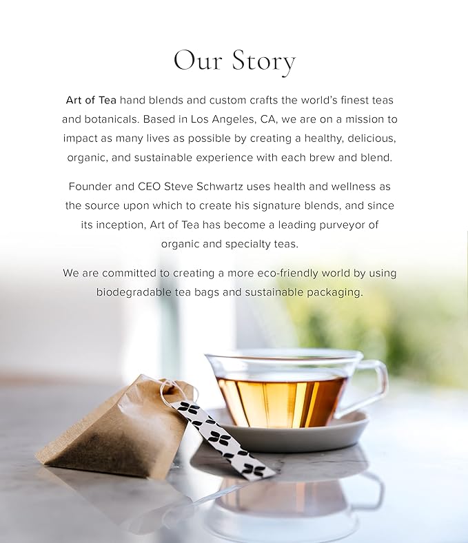 Art of Tea | French Lemon Ginger | 50 Eco Friendly Pyramid Tea Bag Sachets