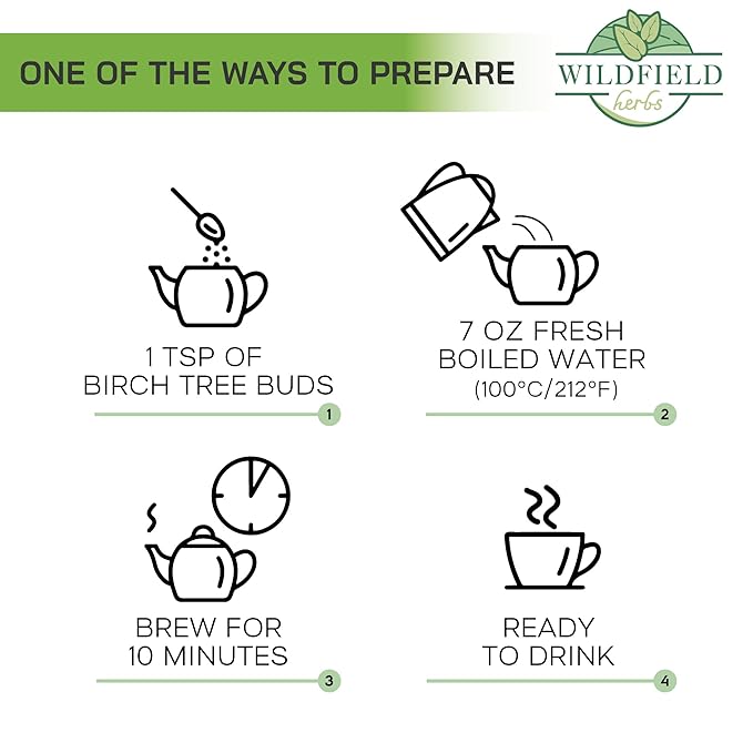 4 oz. Birch Tree Buds Herbal Tea (Betulae Gemmae) - 113g Dried Birch Tree Buds Betula Pendula Herb Tea Hojas Te De Abedul