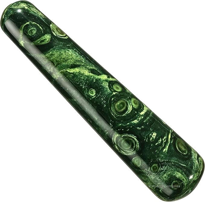 Amazing Gemstone Kambaba Jasper Crystal Wand Massage Stick - Pelvic Wand Gua Sha for Adults - Crystals and Healing Stones Massage Wands for Adults Gifts (Smooth)