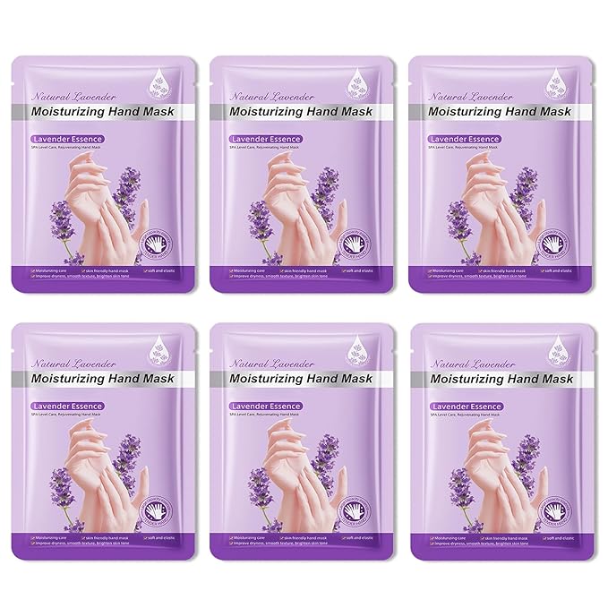 6PCS Hand Masks,Hydrating Hand Masks Moisturizing Gloves Overnight for Dry Cracked Hands,Daily Hand Care Hand Masks Gift Set for Women and Men K